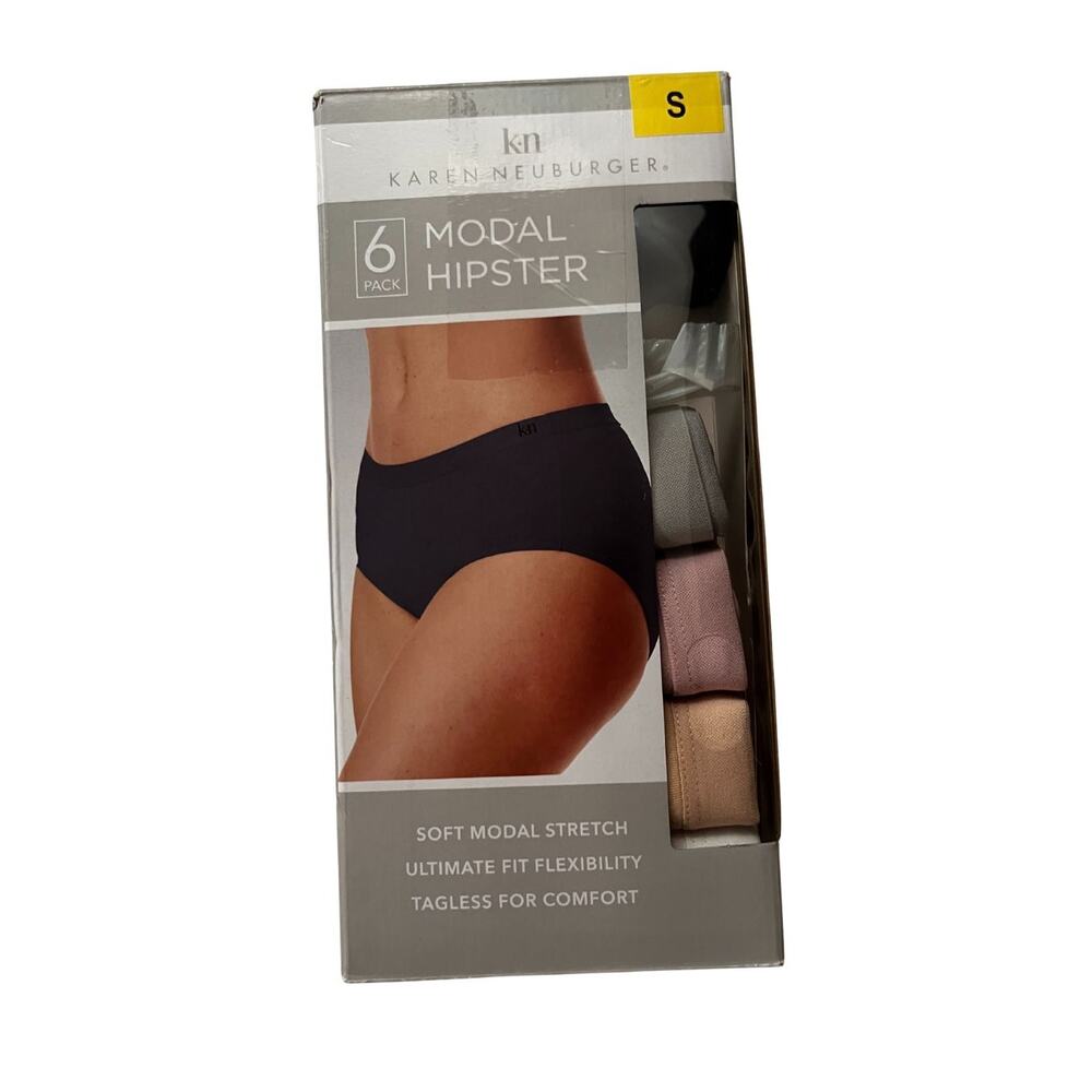 Karen Neuburger 6 Pack Modal Hipster Panties Womens Size S Stretch NIB
